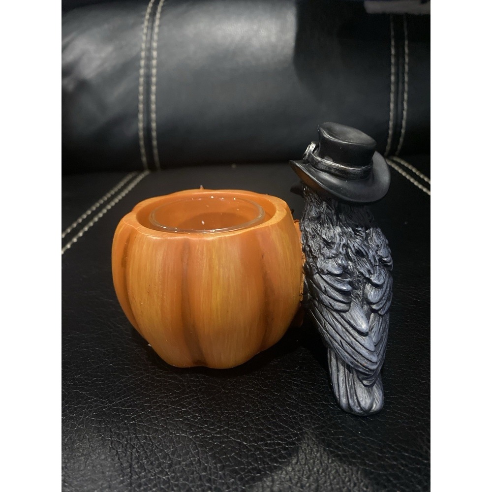 2017 Yankee Candle Boney Bunch STEAMPUNK RAVEN with Pumpkin #1566076 NEW in Box - Picture 2 of 3